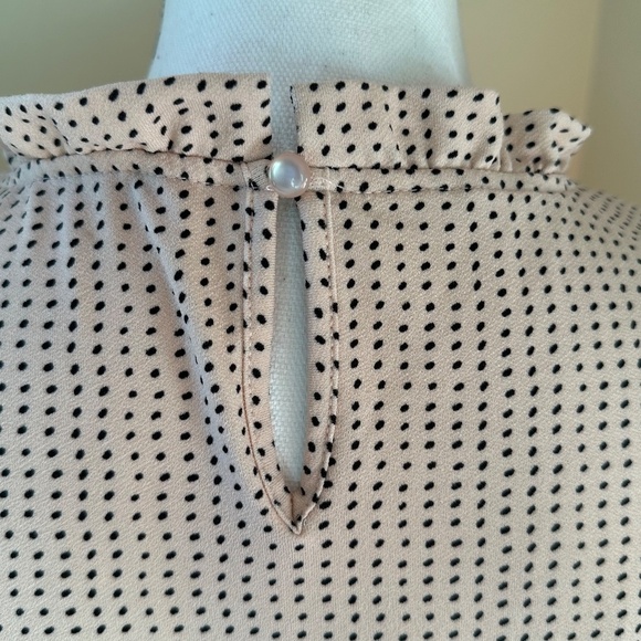 *ADRIANNA PAPELL* Pink x Black Ruffle Neck Fashion Tank Top Size Large - Picture 9 of 12